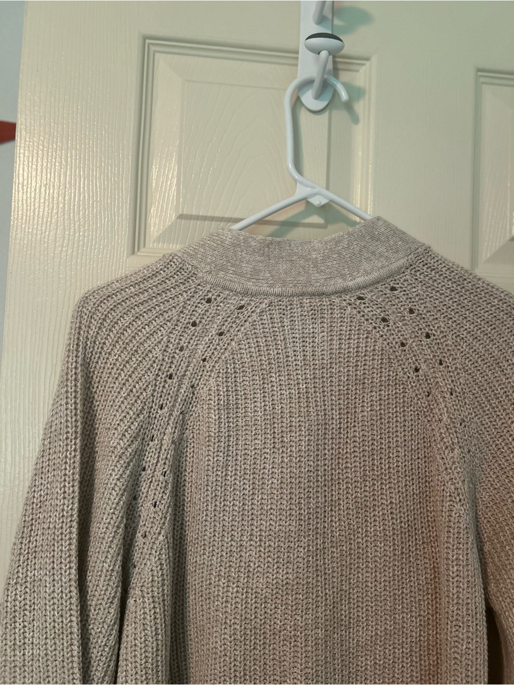GAP Neutral Cream Ribbed Button Cardigan - Picture 7 of 7